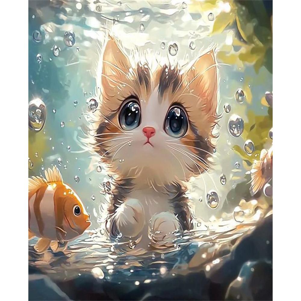 5D Diamond Painting Set Cats Animals Diamond Rhinestones Paintings Diy Crystal Gift Full Square Round Drill Home Decor