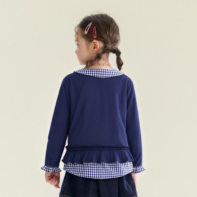 DEESHA Girls  Doll Collar Long Sleeve T-Shirt 130
