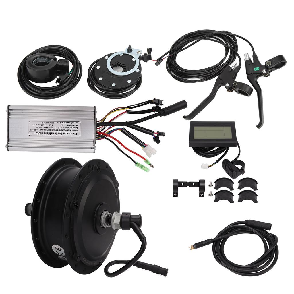 Electric Bicycle Front Wheel Conversion Kit 48V 500W Front Drive Motor LCD3 Display Power Assist Sensor Set