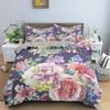 Vintage Flower King Queen Duvet Cover Peony Sunflower Bedding Set Tropical Floral Quilt Cover Boho Polyester Comforter Cover