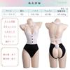 Bunny Girl Leotard White Black Button Sexy Cosplay Bunny Open Back Extremely Sexy Erotic Lingerie Cute Arm Ornament with Headband Tail 4 Piece Set One