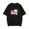 2026 Summer Hello Kitty Cartoon Printed Short Sleeve Pure Cotton Tshirt Parentchild Outfit Classic Fashion Womens Tees Tops