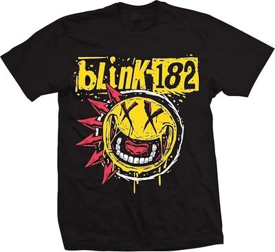 Blink 182 T-shirt - Blink-182 Punk Six Arrow Smiley New Official