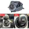 Manual Gear Shift Knob 5 Speed with Black Leather Boot fit for Honda Civic 2006-2011 DX EX LX Shifter Lever Stick Head
