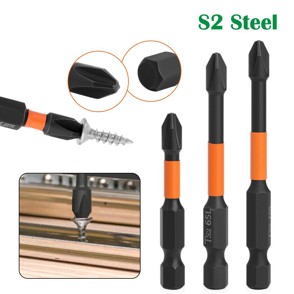 

6Pcs 25/50/65/70/90/150mm Magnetic Cross Screwdriver Bit Electric Drill Bit Power Screwdriver Bit Type A