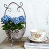 Unique Weathered Metal Flower Pot Container Balcony Vase With Artistic Lace Trim Suitable For Indoor And Outdoor bushes