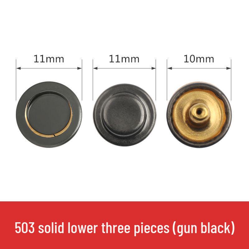Metal Snap Buttons for Clothing: No-Sew Hidden Snap Accessories for Jackets, Studs, and Mother-Child Buttons.