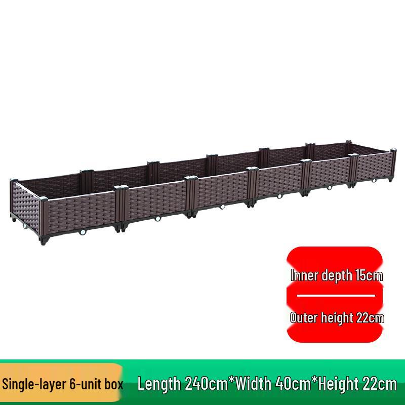 Extra Large Plastic Raised Vegetable & Flower Planter for Balcony/Courtyard