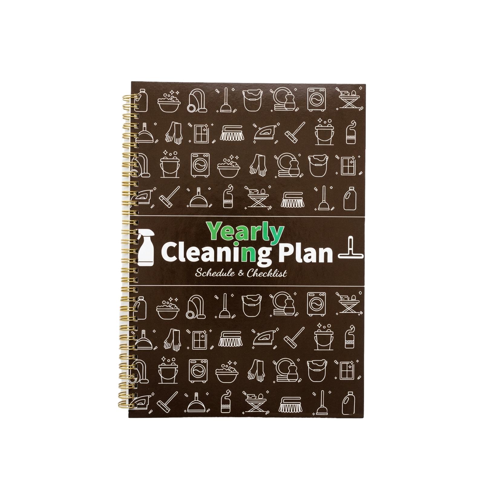 Annual Cleaning Schedule And Cleaning Plan Book коричневый