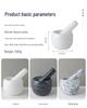 Small Marble Mortar and Pestle - Natural Stone Grinder for Garlic and Pepper Crushing