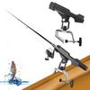 Boat Fishing Rod Holder 360-Degree Adjustable Rod Holder Large Clamp Opening Fishing Rod Racks Mount On Horizontal/Vertical Side Fishing Equipment