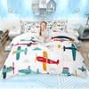 Homewish Boys Aircraft Duvet Cover Set Airplane Bedding Set Air Transportation Comforter Cover Set