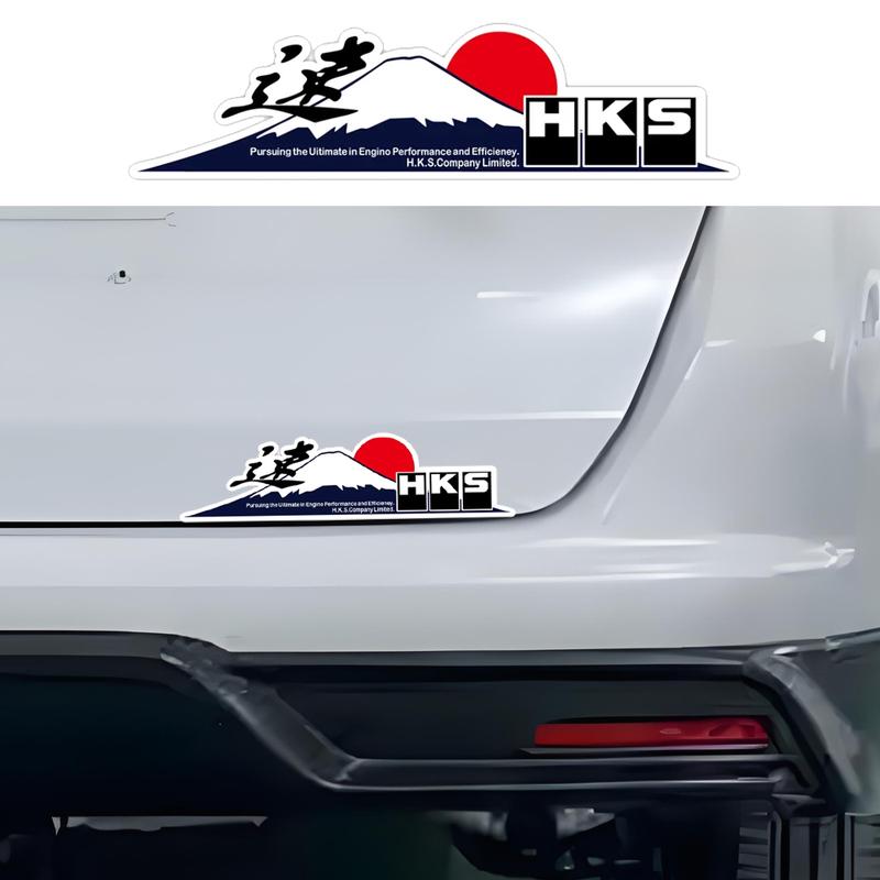 1 PZ Adesivi Riflettenti JDM HKS Giappone Monte Fuji per Auto Finestrino Paraurti Bagagliaio Vinile Impermeabile Decalcomanie Tuning Styling Auto Deco
