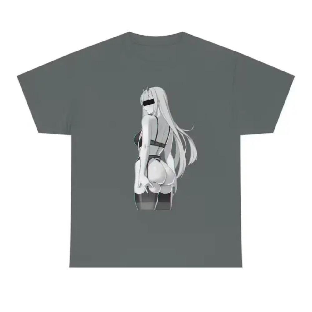 Japanese Anime Darling In the Franxx 02 Graphic Printed T Shirt Fashion Plus Size Cotton Crew Neck T Shirt Women Men