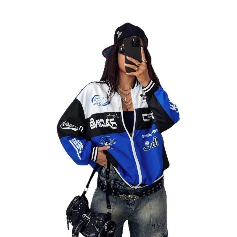 Womens Casual Long Sleeve Baseball Jacket Hoodie Streetwear Oversized Top 2026