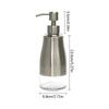 Dispenser di Sapone, Cassa in Acciaio Inossidabile Nichel Spazzolato, Rivestimento Interno in Vetro, Dispenser a Pompa Manuale, Dispenser Ricaricabile per Sapone Liquido per le Mani
