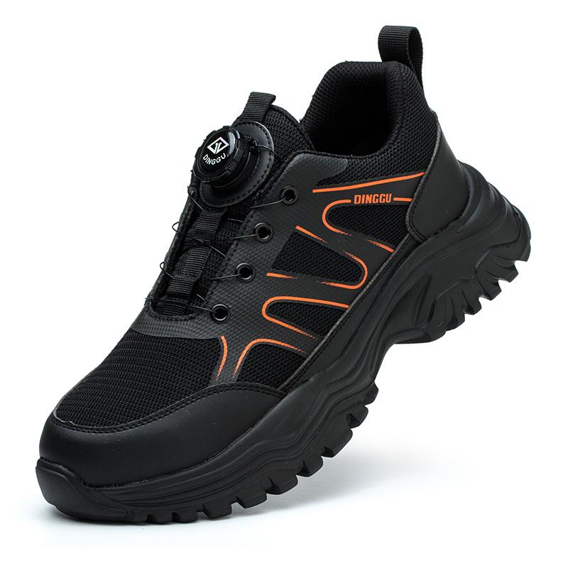 Rotating Button Work Safety Shoes For Men Steel Toe Shoes Indestructible Safety Boots Protective Security Work Sneakers