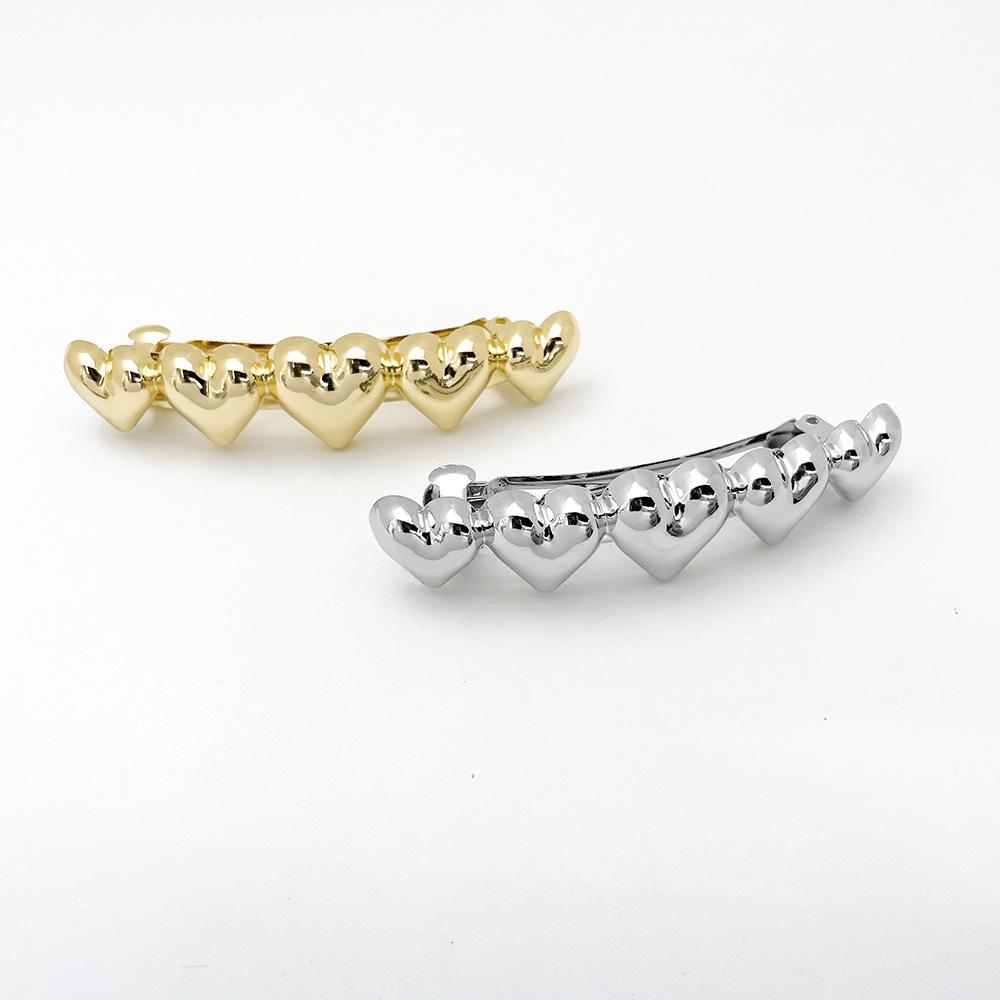 2pc New European and American High-grade Gold Silver Alloy Hairpin Hair Clips for Girls Women Korean Hair Accessories