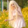 Golden Curly Long Bangs Lolita Wig - Soft Synthetic Fiber for Role Play