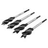 4Pcs Auger Bits Wood Cutting Hole Saw Reaming Twist Drill FourBlade Hex Shank 1825mm