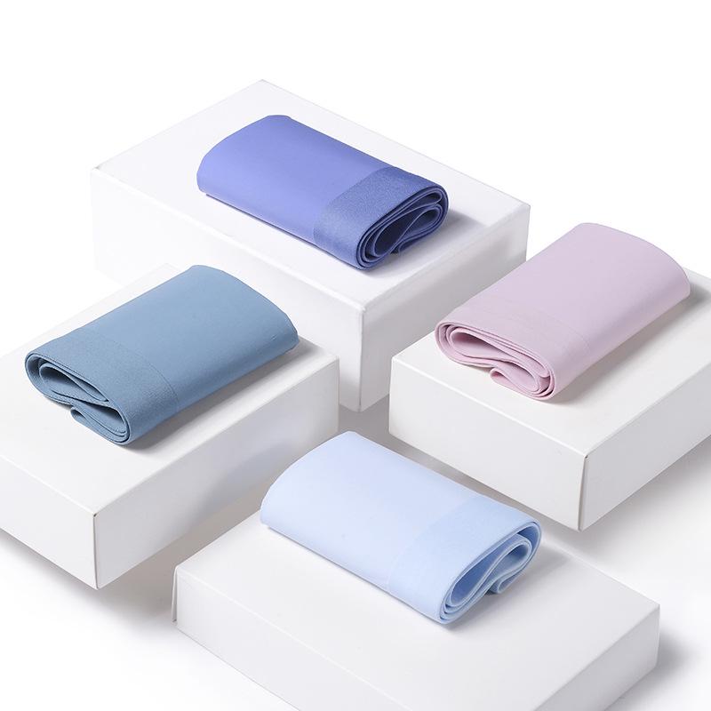 3-Pack Men's Ultra-Thin Seamless Ice Silk Boxers - Transparent Mulberry Silk Briefs