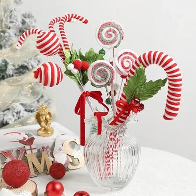 Christmas Decoration Candy Berries Artificial Bouquet Xmas Tree Pendant Ornament for Home Decor New Year 2026 Gift Accessories