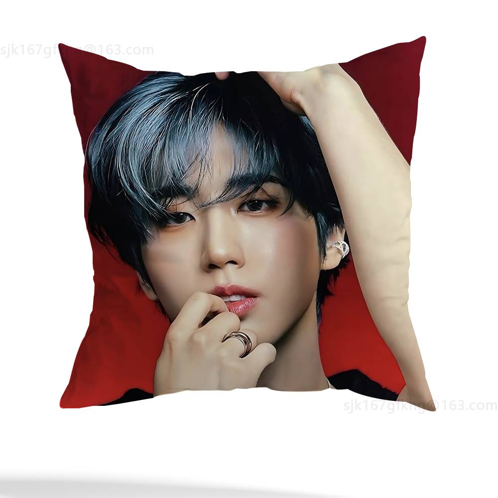 Pop Idol H-Han Ji-sung pillowcase casual style decoration, suitable for home decoration (excluding pillow core)