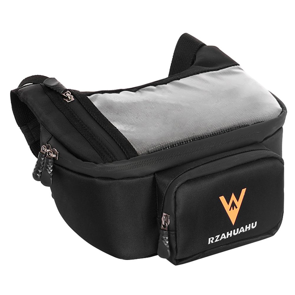 

Touch Screen Motorcycle Handlebar Bag Large Capacity Motorbike Travel Bag Multifunction Waterproof for Electric Bike Motorcycle чёрный