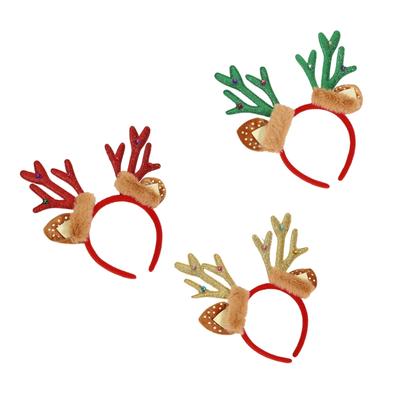 Adult Reindeer Antler Shape Headband Woman Makeup Hairband Christmas Party Decor