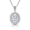 Flashy Ice Flower Cut Gemstone Necklace with High Carbon Diamond Pendant - Women's Fashionable Luxury Jewelry