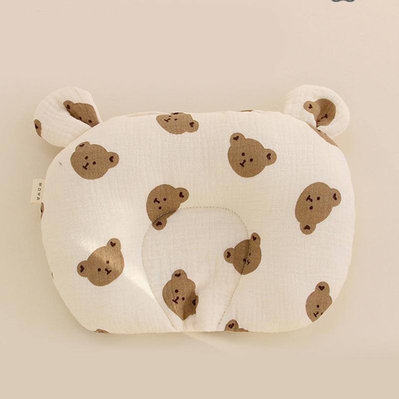 Bear Ear Baby Pillow Soothing & Calming Newborn Pillow Easy To Clean Pillow Exquisite Craftsmanship Pillow for Boy Girl