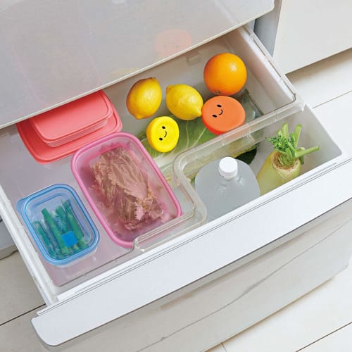 Cojit Vegista Vegi Shaki Ore-chan Lemo-chan Vegetable Storage Covers (2 Sizes, Orange/Yellow)