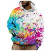 Fashion Gradient Color Graffiti Hoodies 3D Print Men Streetwear Hooded Sweatshirts Oversized Hoodie Pullovers Man Clothing