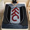 Fulham FC Pattern Flannel Blanket, High Quality Comfortable for All Seasons, Home Decor, Warmth and Comfort, Perfect for Gifts.