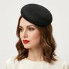 Nakrycie głowy Vintage Fascinator Kapelusz Jednokolorowy Siatkowy Kapelusz Eleganckie Nakrycie Głowy Panny Młodej Party Nakrycie Głowy
