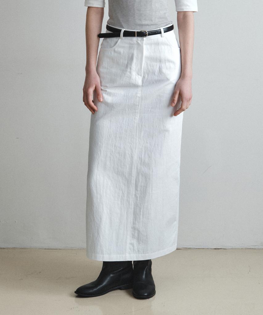 Wednesday Oasis For Woman Pure Cotton Long Skirt_Ivory(W26Sk02)