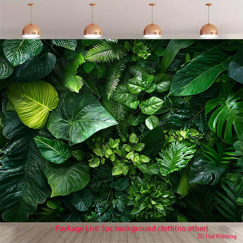 2D Nature Green Plant Wall Tapestry for Home & Party Decoration 47.2x31.5inch/120*80cm