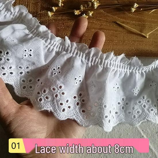 Handmade Lace Trim: Mesh for Baby Clothes, Curtains, Skirts, Pleated Decorative Fabric