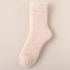 Coral Velvet Women's Mid-Calf Socks: Thick, Non-Shedding, Fleece-Lined for Autumn/Winter Warmth, Ideal for Sleep, Postpartum, and Home Use