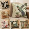 Vintage Floral Cushion Cover Soft Plush DoubleSided Printed Sofa Pillow Cushion Cover  Cozy AllSeason Durable Decor Gift