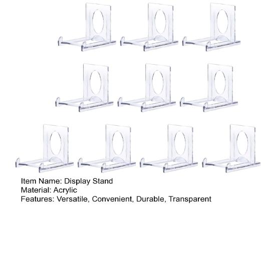 10Pcs Display Stand Adjustable Acrylic Plate Stand Set Transparent Picture Display Holders for Home Office