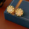 High-quality Zircon Crystal Snowflake Earring for Women Light Luxury Exquisite Stud Earrings High-end Fashion Accessories Gifts