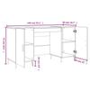 Desk Concrete Grey 140x50x75 cm Wood Based Panel