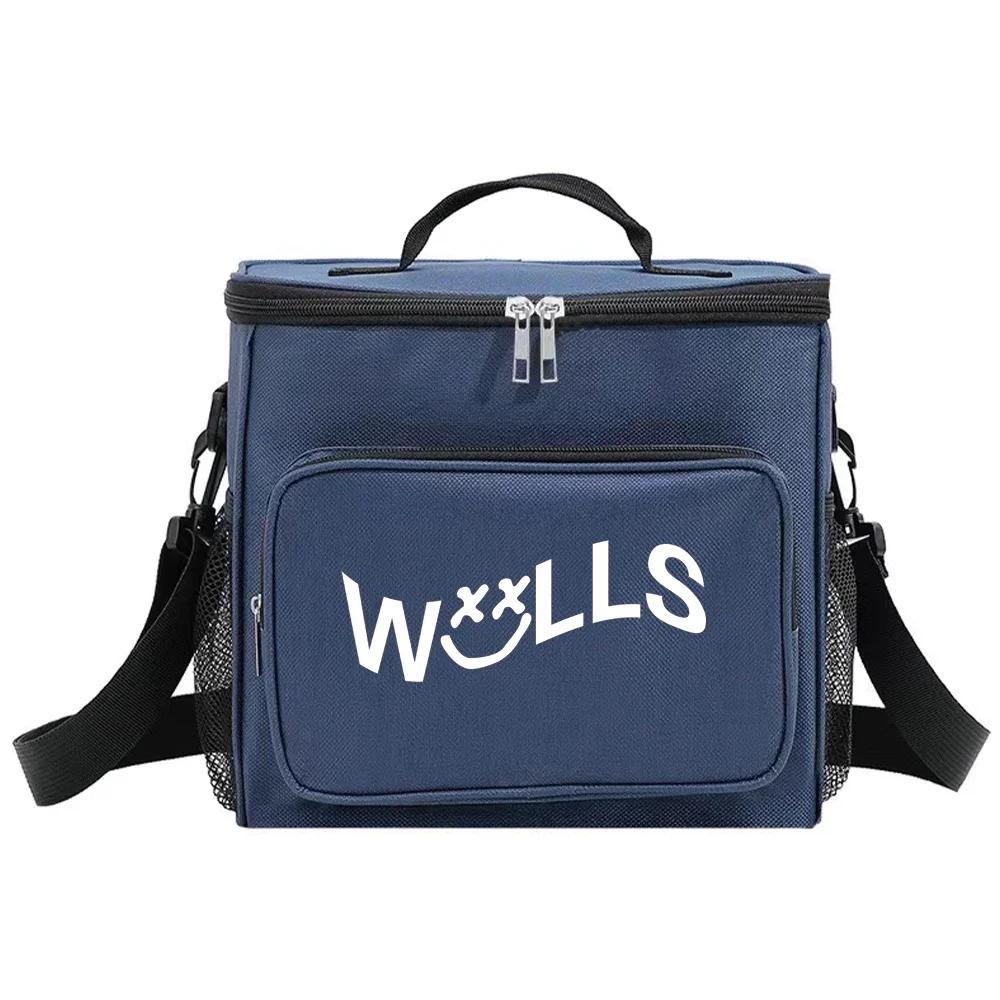 

Insulated Bags Lunch Bag Cooler Box Thermal Organizer Handbag Camping Shoulder Storage Lunchbag for Men and Women Walls Printing