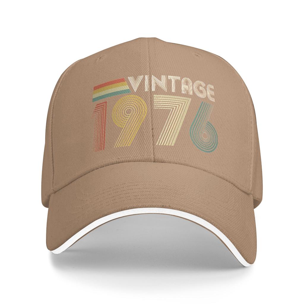 Vintage 1976 50th Birthday Gift Casual Baseball Cap Spring Trucker Hat SunProof Hunting Hip Hop Hats Male Trendy Baseball Caps