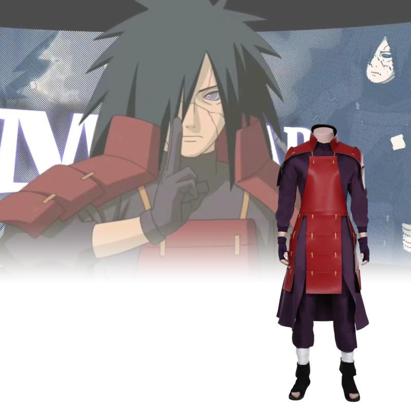 Stylish Naruto Uchiha Madara Cosplay Costume In Durable Polyester Fabric For Anime Enthusiasts