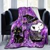 1pc, Sanrio Magical Witch and Cat Home Decor Blanket: Cozy Flannel Throw for Bedroom, Living Room, Travel, Camping, Car, Beach, Office Naps – Perfect