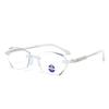 Douyin Style Frameless Reading Glasses: Fashionable, Blue Light-Blocking, Smart Zoom with Auto Diopter Adjustment