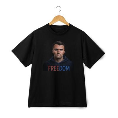 Libertà Charlie Kirk Ritratto Maglietta Grafica Citazione Patriottica Maglietta Unisex