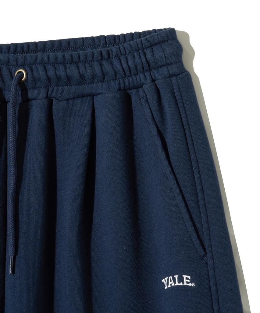 YALE Small Arch One-Tuck Sweatpants_Navy